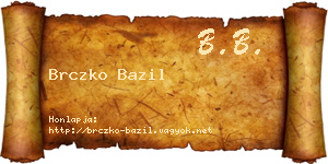 Brczko Bazil névjegykártya